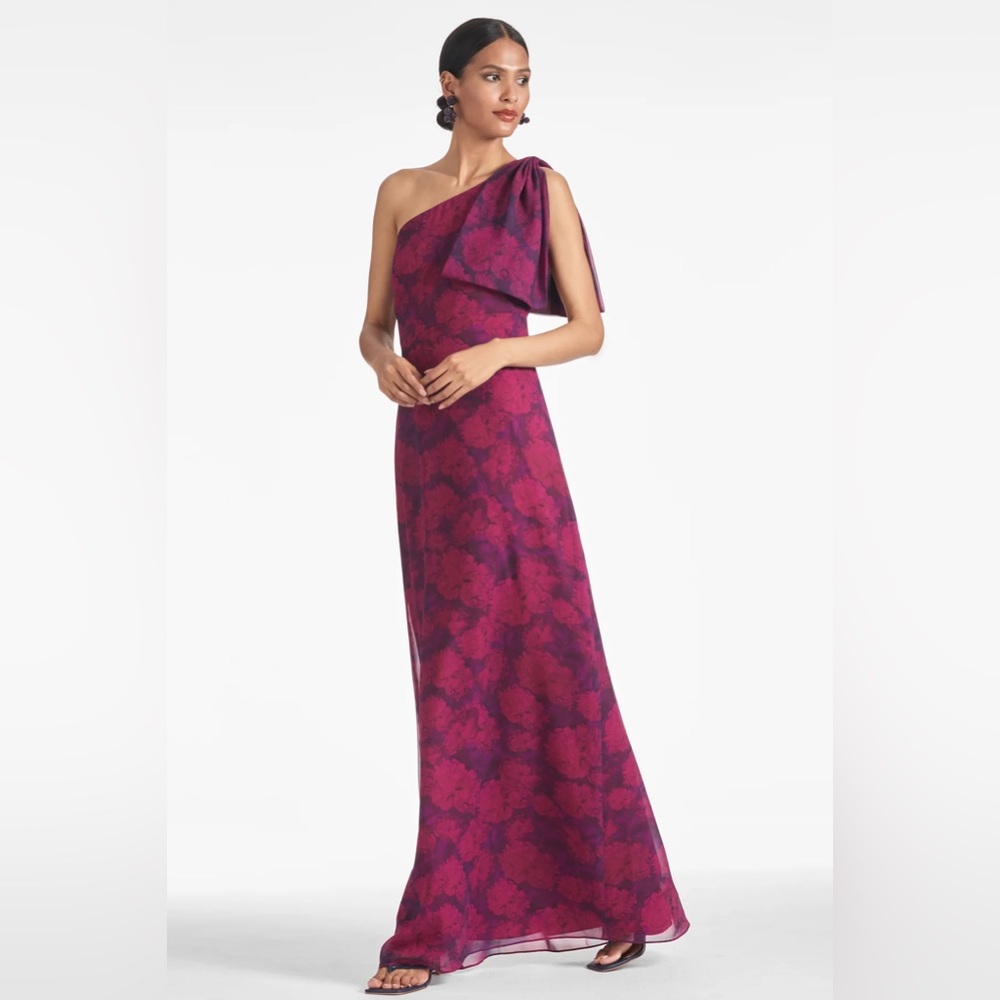 Sachin & Babi Chelsea Gown in Magenta Bloom
